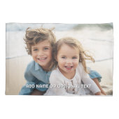 1 Vollständiges Foto und Text - Horizontale Landsc Kissenbezug (Rückseite)