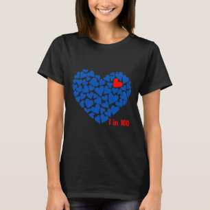 1 von 100 Angeborene Herzkrankheit Bewusstsein Chd T-Shirt
