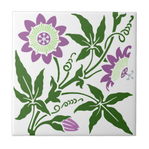 1 von 2 Sherwin Cotton Passion Flower Antique Repr Fliese