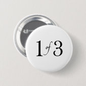1 von 3 (ältestes Kind) Button (Vorne & Hinten)