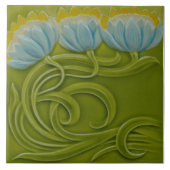 #1 von 3 Repro German Art Nouveau Jugendstil Fliese (Vorderseite)