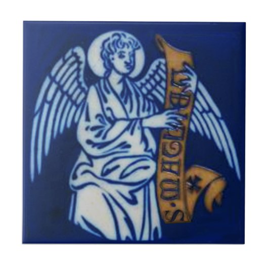 1 von 4 Evangelisten St Matthew Repro Gothic Style Fliese (Vorderseite)