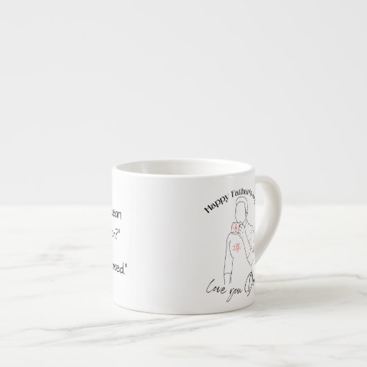 1 von 7 Vätern Jokes Espresso Cup Espressotasse (Vorderseite Rechts)
