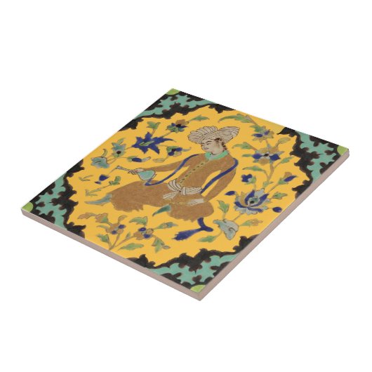 1 von Pair Turbaned Men Repro Antique Persian Fliese (Seite)