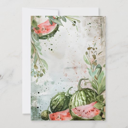 1. Watermelon Geburtstag Einladung (Rückseite)