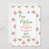 1. Watermelon Geburtstag Einladung (Vorderseite)