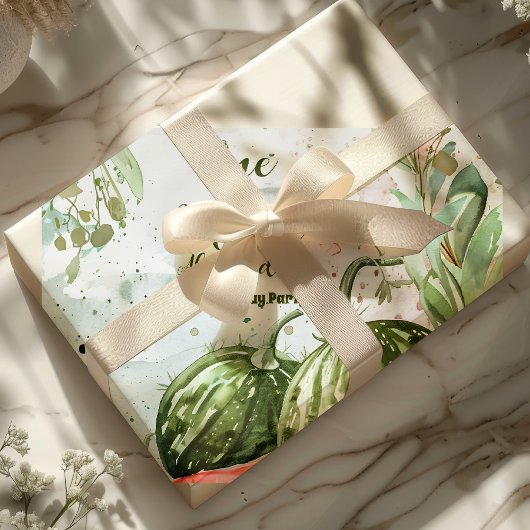 1. Watermelon Geburtstag Geschenkpapier