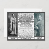 1. weibliche Ärzte Indien Rukmabai Anandi Joshi Postkarte (Vorne/Hinten)