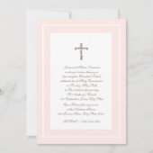 1. Weichrosa und braun Einladung (Vorderseite)