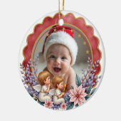 1. Weihnachten 2-seitiger Engel's First Noel Keramik Ornament (Links)