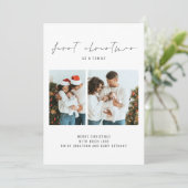 1. Weihnachten als 2 Fotos Geburtstag verkünden (Stehend Vorderseite)