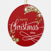 1. Weihnachten als "Big Brother"-Foto/Name Keramik Ornament (Links)