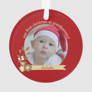 1. Weihnachten als Großeltern - persönlicher Weihn Ornament