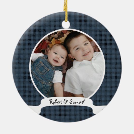 1. Weihnachten als großer Bruder Keramikornament (Hinten)