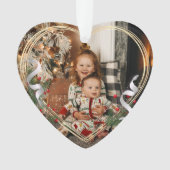 1. Weihnachten als großes Gold Frame Foto Ornament (Vorderseite)