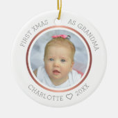 1. Weihnachten als Großmutter Modernes Zwei Foto Keramik Ornament (Vorne)