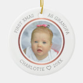 1. Weihnachten als Großvater Modernes Zwei Foto Keramik Ornament (Vorne)