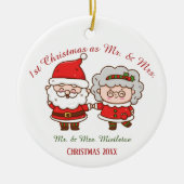 1. Weihnachten als Herr & Mrs. Niedlich Santa Mrs. Keramik Ornament (Vorne)
