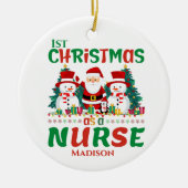 1. Weihnachten als Krankenpfleger Keramik Ornament (Vorne)