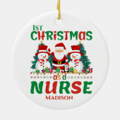1. Weihnachten als Krankenpfleger Keramik Ornament (Hinten)