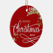 1. Weihnachten als kundenspezifisches Foto/Name Keramik Ornament (Rechts)