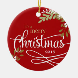 1. Weihnachten als kundenspezifisches Foto/Name Keramik Ornament