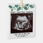 1. Weihnachten als Oma Sonogram Holiday Keepake Keramikornament (Rechts)