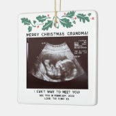 1. Weihnachten als Oma Sonogram Holiday Keepake Keramikornament (Links)