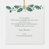 1. Weihnachten als Oma Sonogram Holiday Keepake Keramikornament (Rückseite)