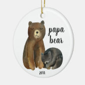 1. Weihnachten als Papa Bär Personalisierte Wasser Keramik Ornament (Links)