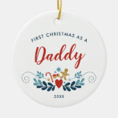 1. Weihnachten als Papa Personalisierte Weihnachts Keramik Ornament (Vorne)