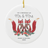 1. Weihnachten als Personalisierter Feiertag Keramik Ornament (Hinten)