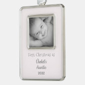 1. Weihnachten als Tante aus dem Nichte Jahr Foto Rahmen-Ornament Silber (Links)