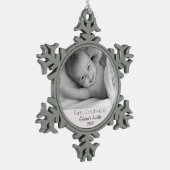 1. Weihnachten als Tante aus Nichte Schneeflocken Zinn-Ornament (Links)