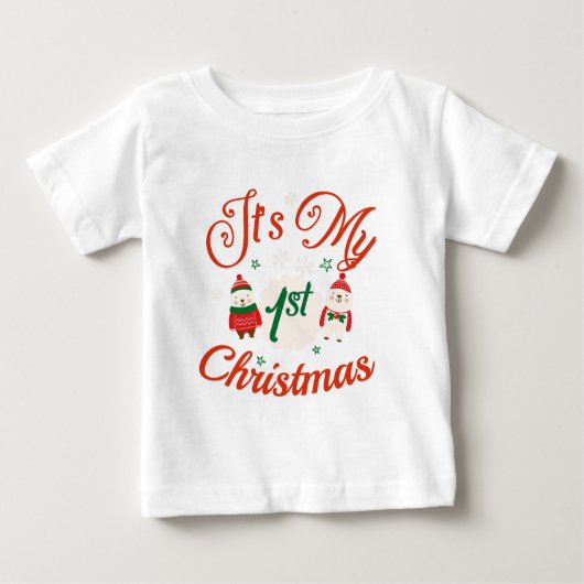 1. Weihnachten Baby T-shirt (Vorderseite)