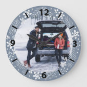 1. Weihnachten Frohe Verheiratetes Zitat Foto Große Wanduhr (Vorderseite)