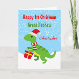 1. Weihnachten Great Nephew Dinosaur T Rex Karte