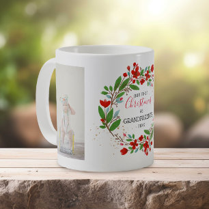 1. Weihnachten Großeltern Blumenkranz 2 Foto Kaffeetasse
