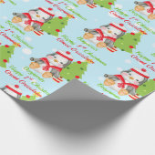 1. Weihnachten Großer Enkel Penguin Geschenkpapier (Ecke)