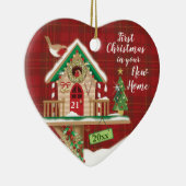 1. Weihnachten, Ihre neue Zuhause, Geburtshaus, Pa Keramik Ornament (Rechts)