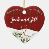 1. Weihnachten, Ihre neue Zuhause, Geburtshaus, Pa Keramik Ornament (Hinten)