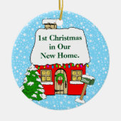 1. Weihnachten im neuen Zuhause Keramik Ornament (Vorne)