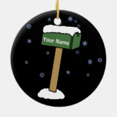 1. Weihnachten im neuen Zuhause Keramik Ornament (Hinten)