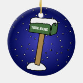 1. Weihnachten im neuen Zuhause Keramik Ornament (Hinten)