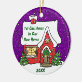 1. Weihnachten im neuen Zuhause Keramik Ornament (Links)