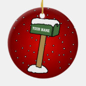 1. Weihnachten im neuen Zuhause Keramikornament (Hinten)