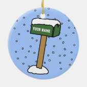 1. Weihnachten im neuen Zuhause Keramikornament (Hinten)