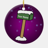 1. Weihnachten im neuen Zuhause Keramikornament (Hinten)