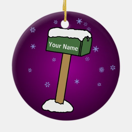 1. Weihnachten im neuen Zuhause Keramikornament (Hinten)