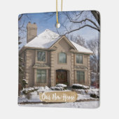 1. Weihnachten im neuen Zuhause Keramikornament (Links)